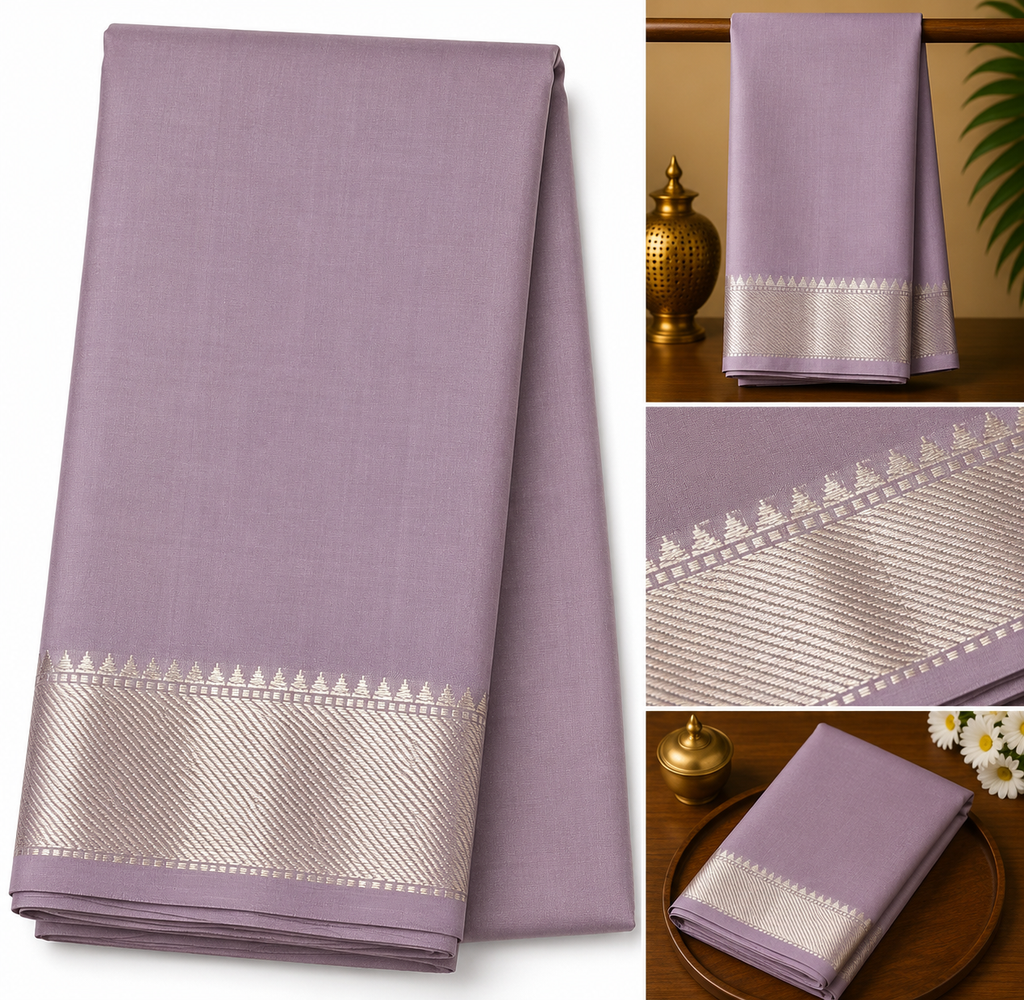 Cotton White Dhoti with Small Border