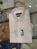 Crisp white dress shirt crafted