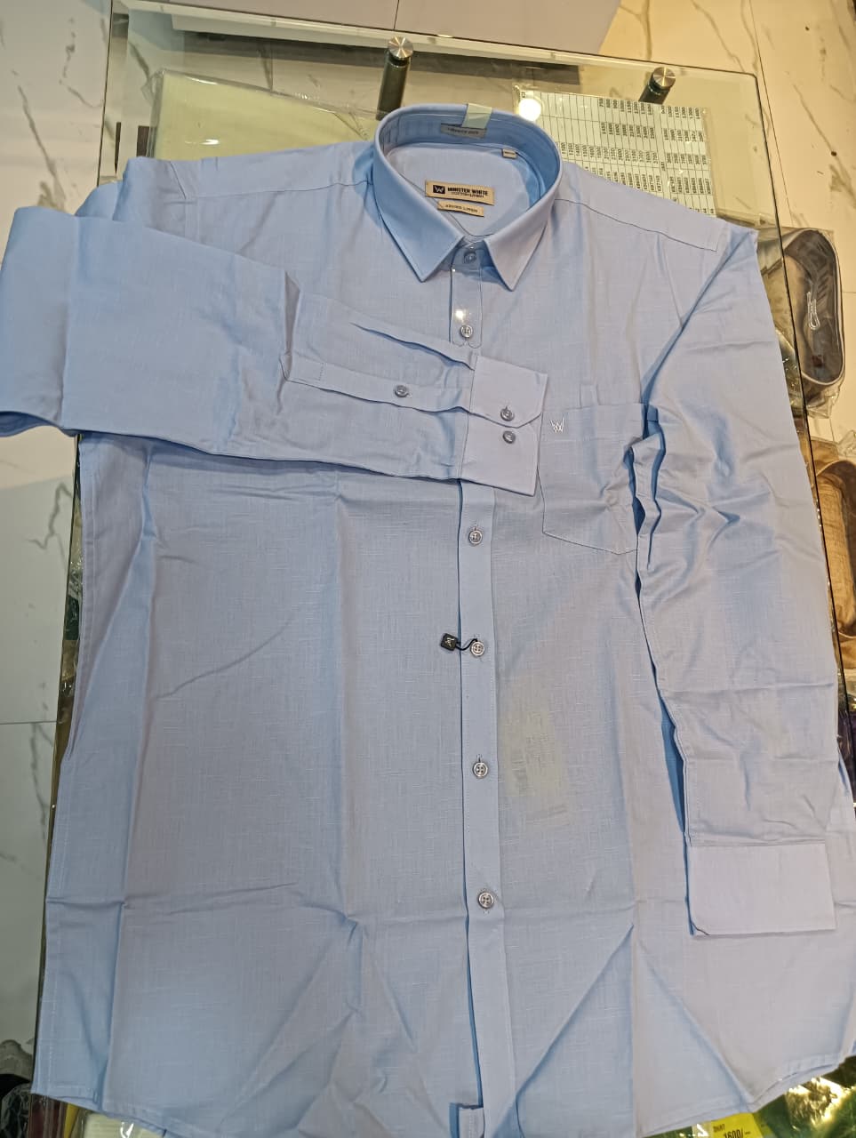 Light blue shirt crafted with premium quality fabric