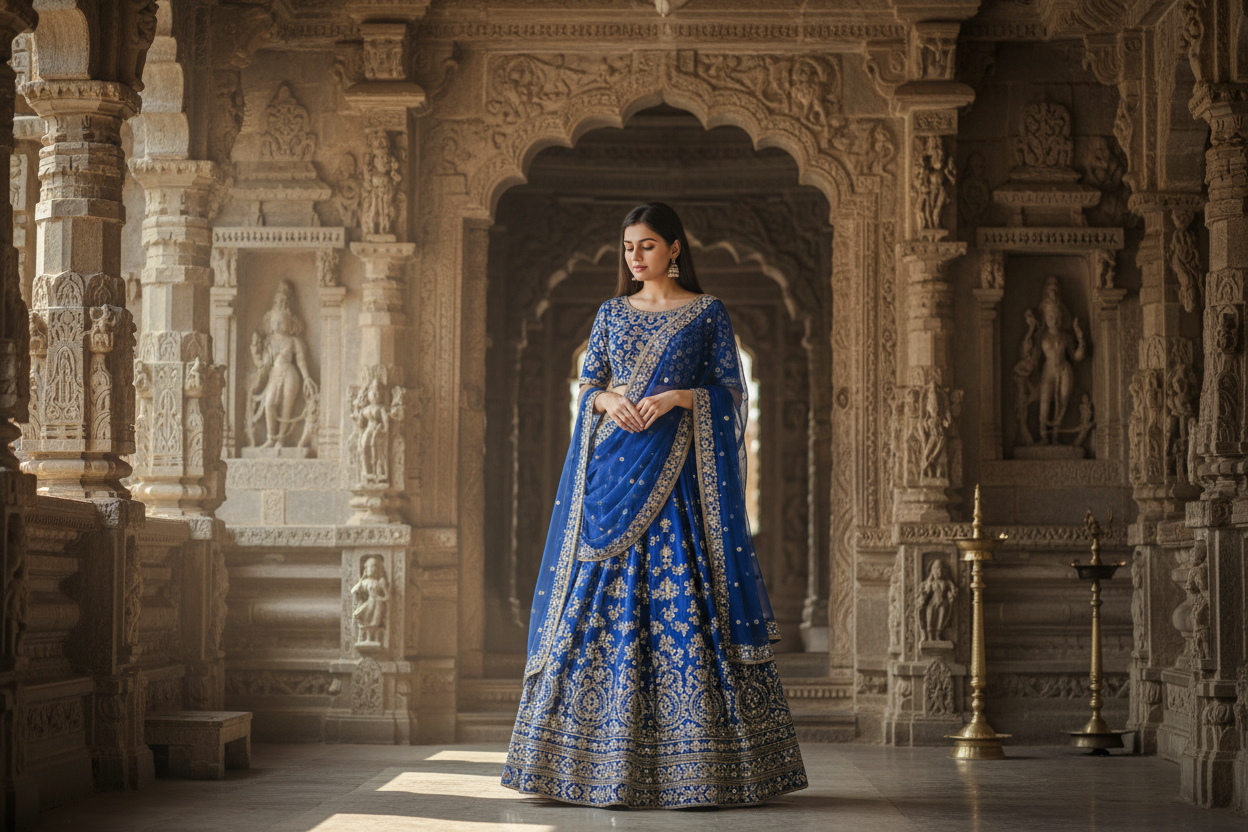 red colour lehenga