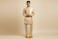 Premium Gold Tissue Dhoti Set with Rich Zari Border